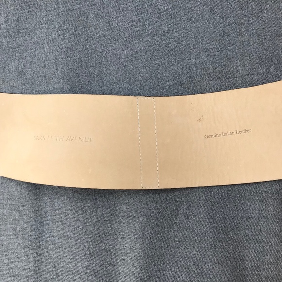 Saks, very wide Italian leather tooled belt, L - Picture 5 of 11
